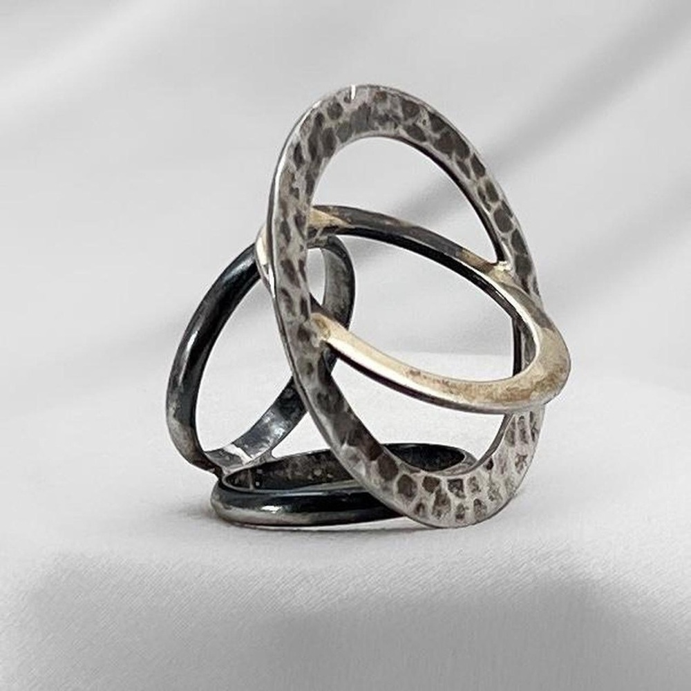 Vintage 80s sterling silver statement ring
